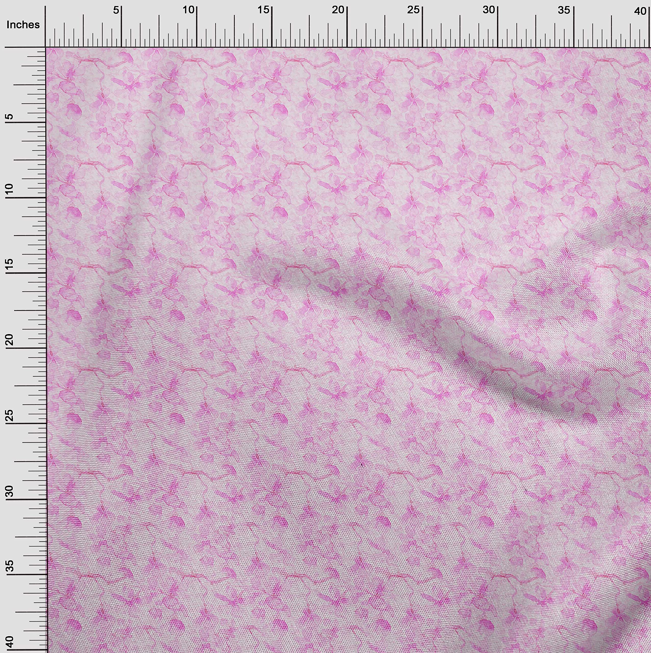 oneOone Rayon Amethyst Printed Fabric by The Yard - 56