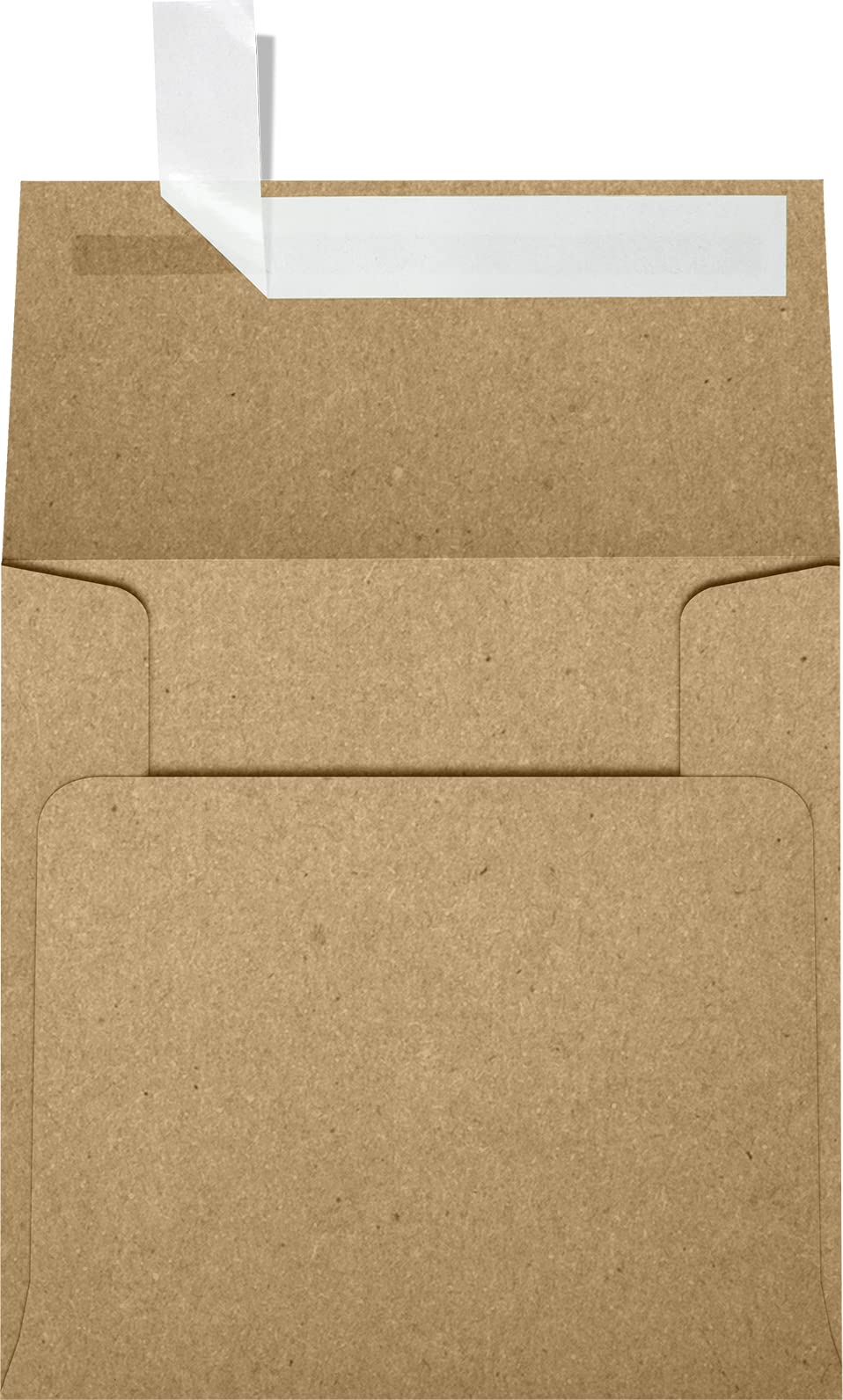 Premium LUXPaper Square Invitation Envelopes 4x4 Inches - Self-Seal Peel & Press Closure, Grocery Bag Brown, 70lb Text Weight (Pack of 500) - Perfect for Wedding Invitations, Greeting Cards, Party Favors and Business Correspondence