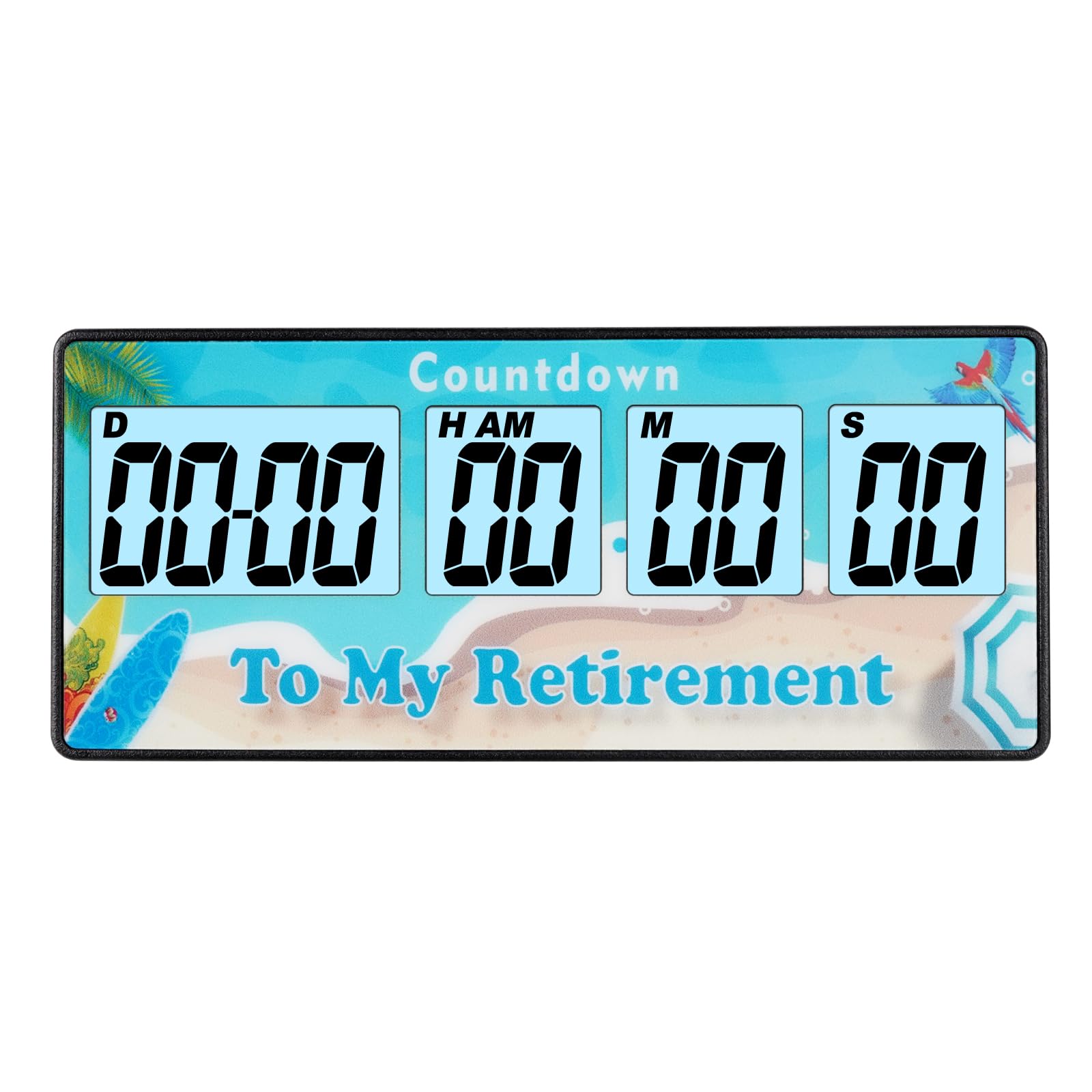Jayron 9999 Days Digital Countdown Timer with Magnet - Loud Alarm Clock for Kitchen, Bedside, Baby, Pregnancy, Wedding & Christmas - Reusable Event Reminder for Cooking, Retirement & Special Occasions (Blue)