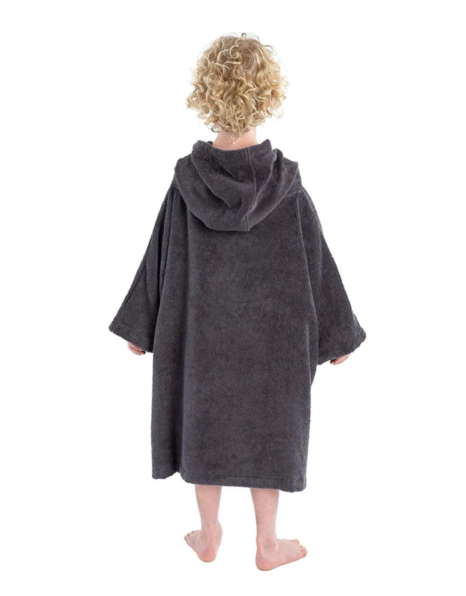 Kids Organic Cotton Short Sleeve Towel Poncho for Boys & Girls Ages 5-9 Years - Perfect for Beach, Pool & After Bath Time
