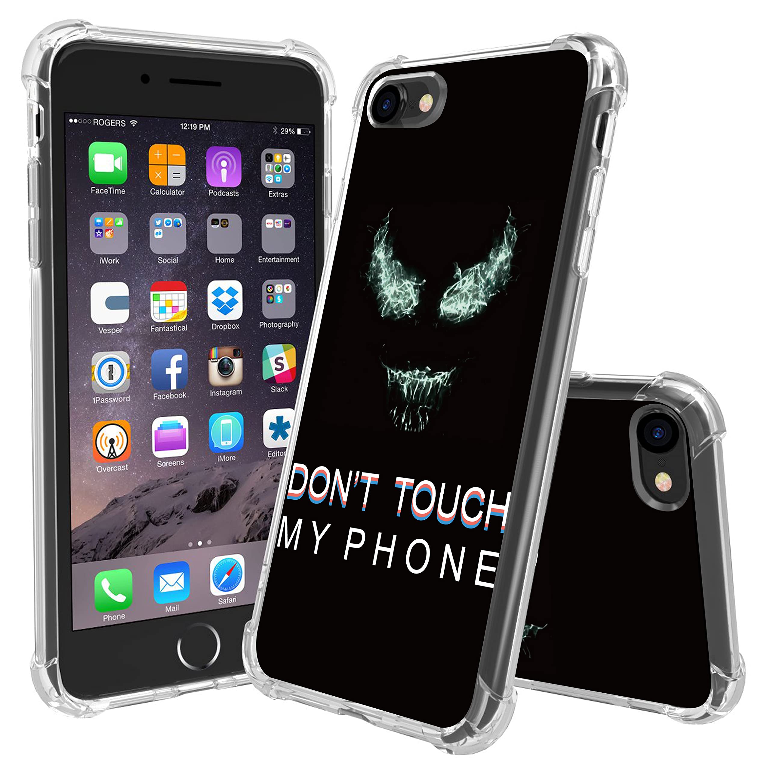 Cute Kawaii Aesthetic Clear Shockproof TPU Case for iPod Touch 5/6/7 - Fun Unique Phone Cover for Boys, Girls, Kids & Teens - Perfect for School, Play & Everyday Protection (4 inches)