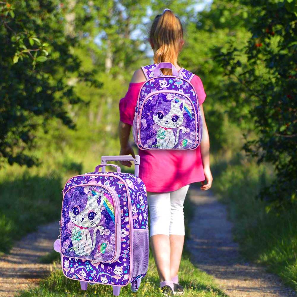 Kids Luggage for Boys & Girls - Cute Rolling Wheels Suitcase for Toddlers & Children | Travel Carry-On Suitcase for Airplane, Vacation & School Trips