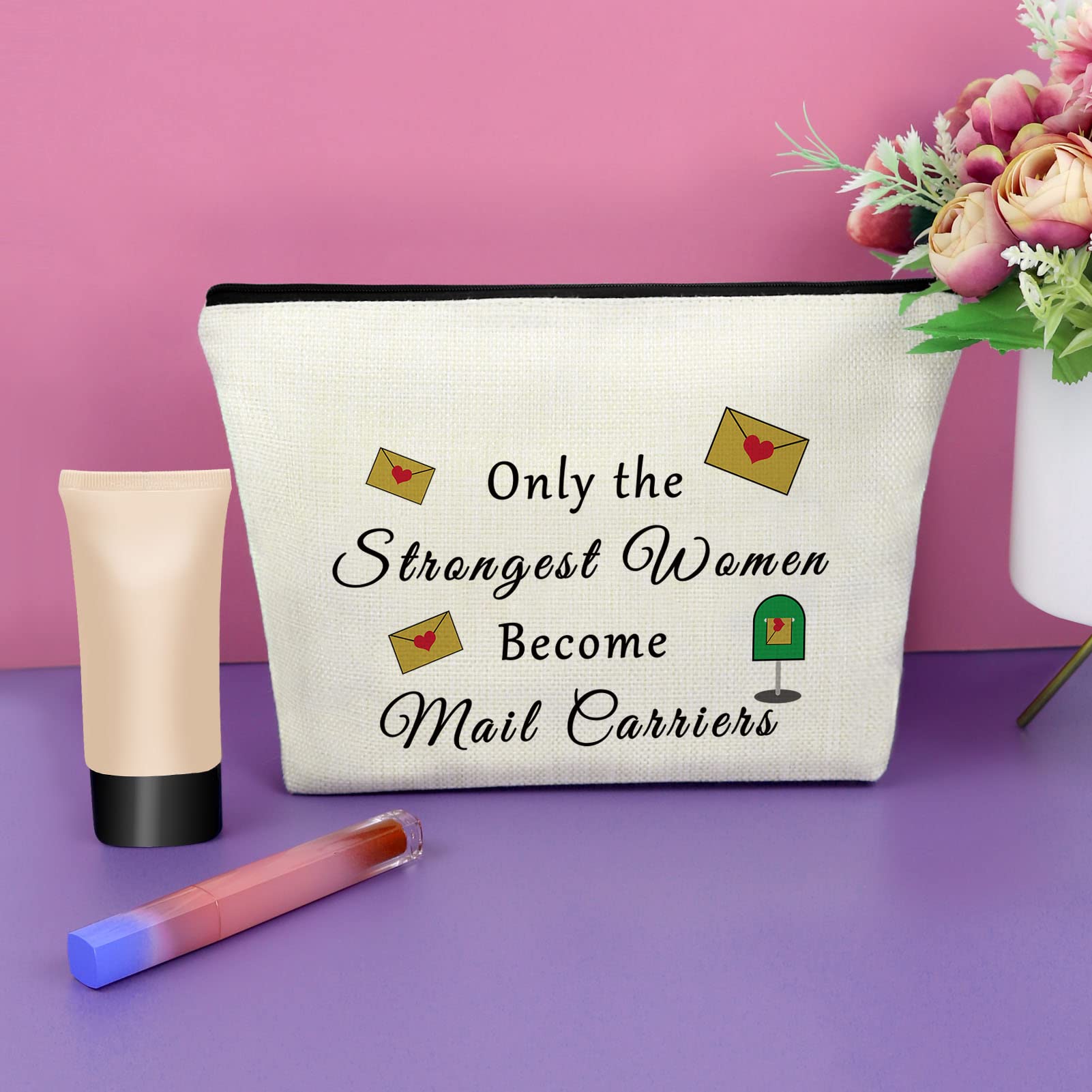 Mail Carrier Gifts for Women - Thank You Appreciation Cosmetic Makeup Bag, Post Office Retirement Birthday Thanksgiving Gift Ideas - Perfect Travel Pouch for Cosmetics & Toiletries