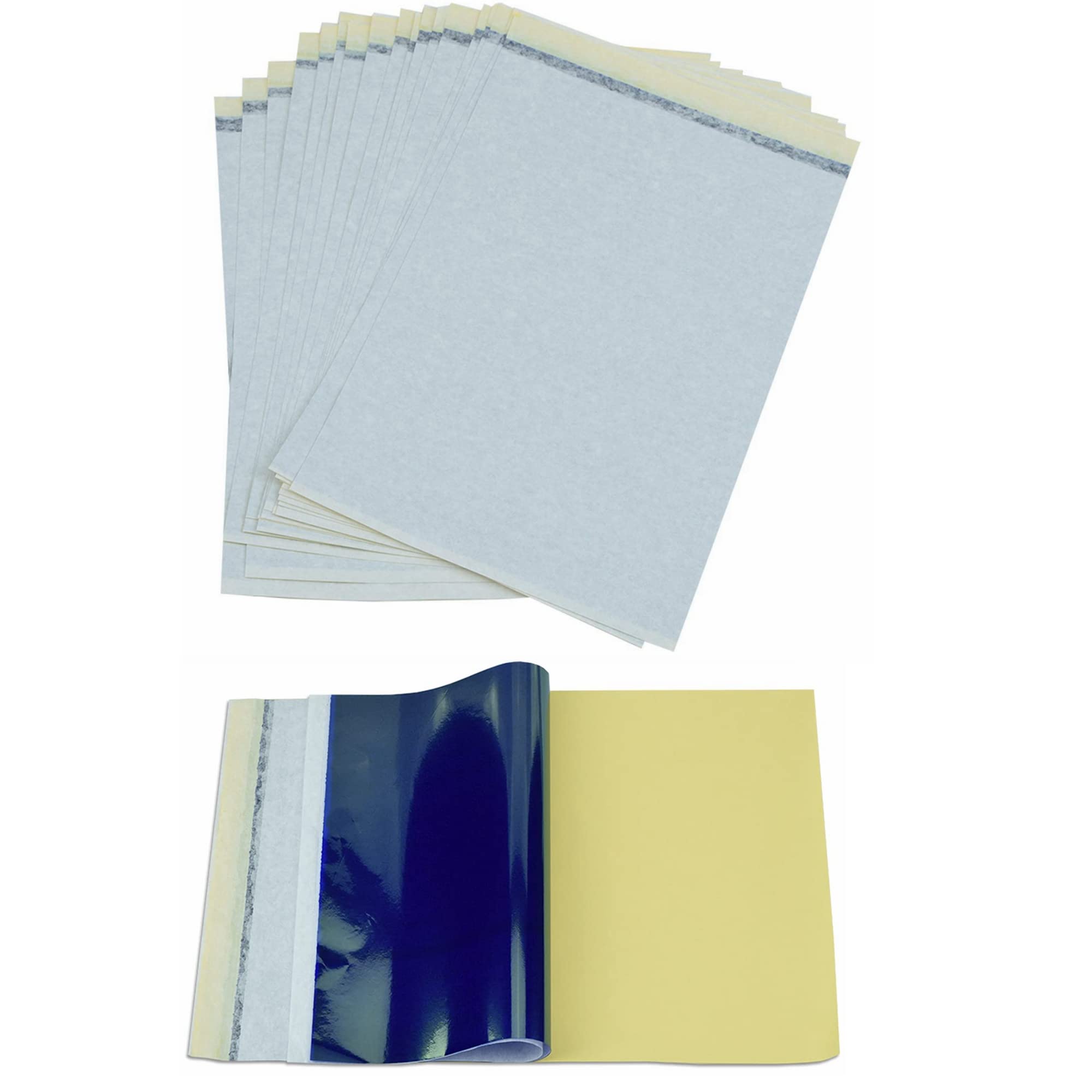 Premium 50-Piece Tattoo Transfer Paper Kit - 4 Layer Thermal Stencil Paper for DIY Tattoo Tracing, A4 Size Professional Tattoo Supplies - Perfect for Home Tattoo Artists & Tattoo Practice