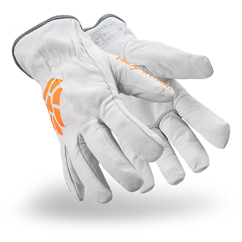 HexArmor Arc Flash Cat 4 Leather Glove Chrome SLT® 4061 A5 (1 Pair) - Heavy Duty Electrical Work Gloves for Industrial Safety & Arc Flash Protection