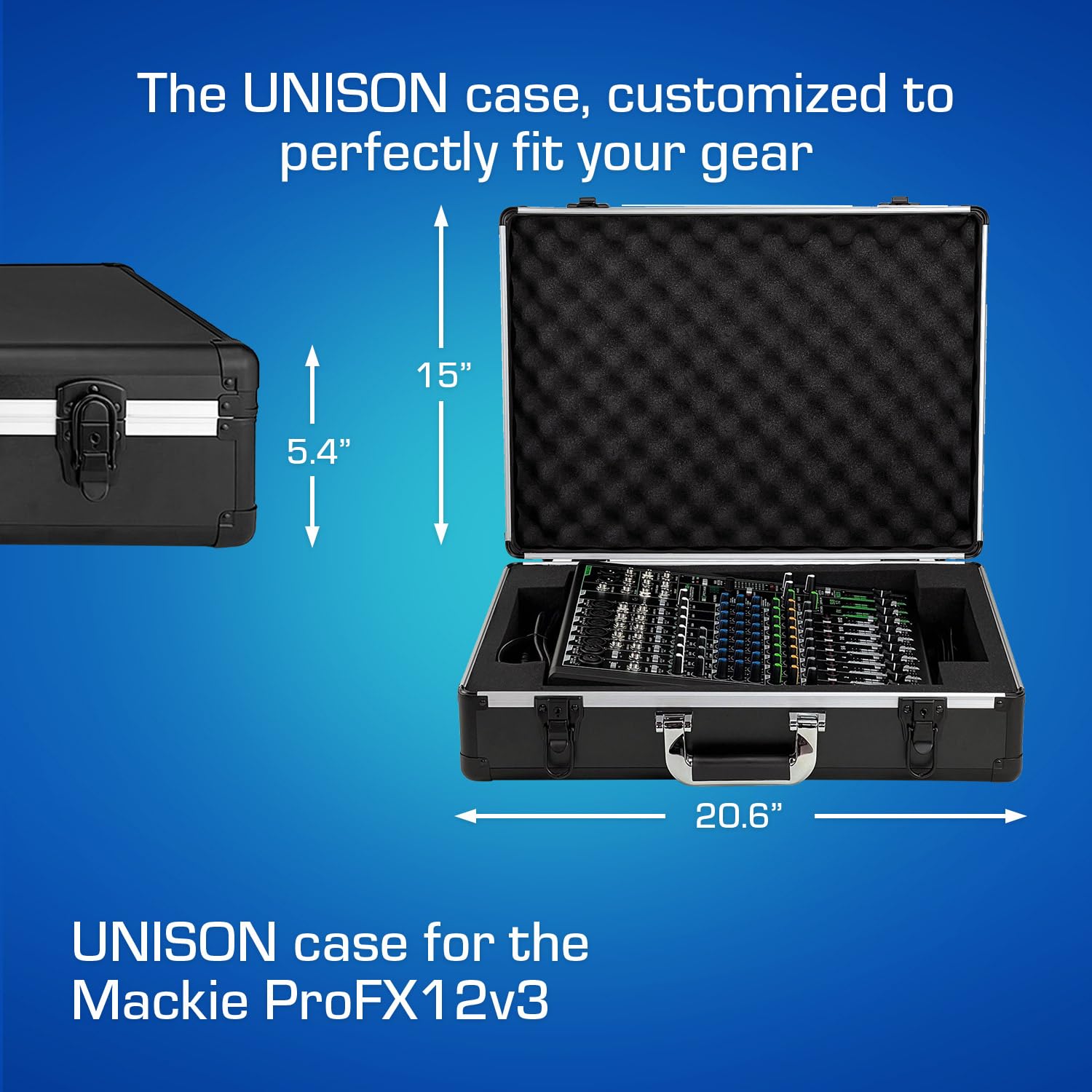 Mackie ProFX12v3 Analog Mixer Case - Ultra-Lightweight UNISON Hard Protective Cover for Live Gigs, Studio Recording & Travel Storage