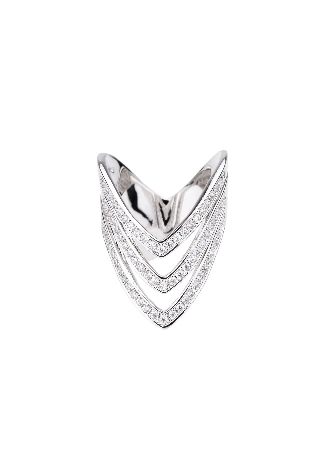 Triple Arrow Ring for Women - Elegant Silver Stackable Arrow Rings Set - Perfect for Gifts, Layering & Everyday Wear
