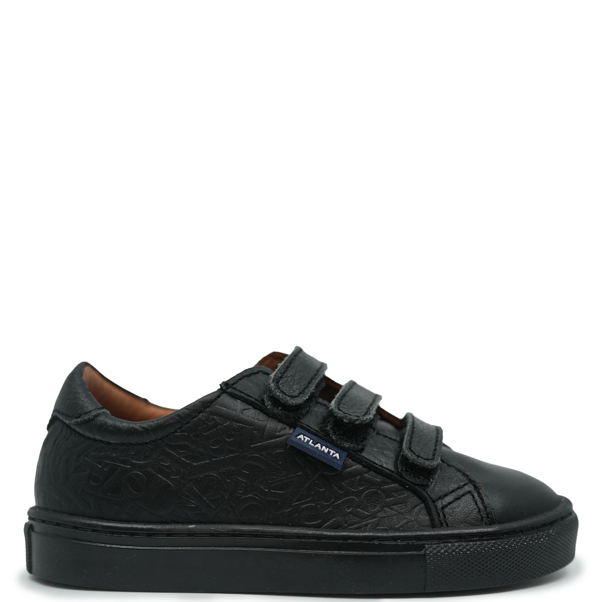 Atlanta Black Print Velcro Moccasin Sneakers - Comfortable Slip-On Shoes for Men & Women | Perfect for Casual Wear, Walking, and Outdoor Activities