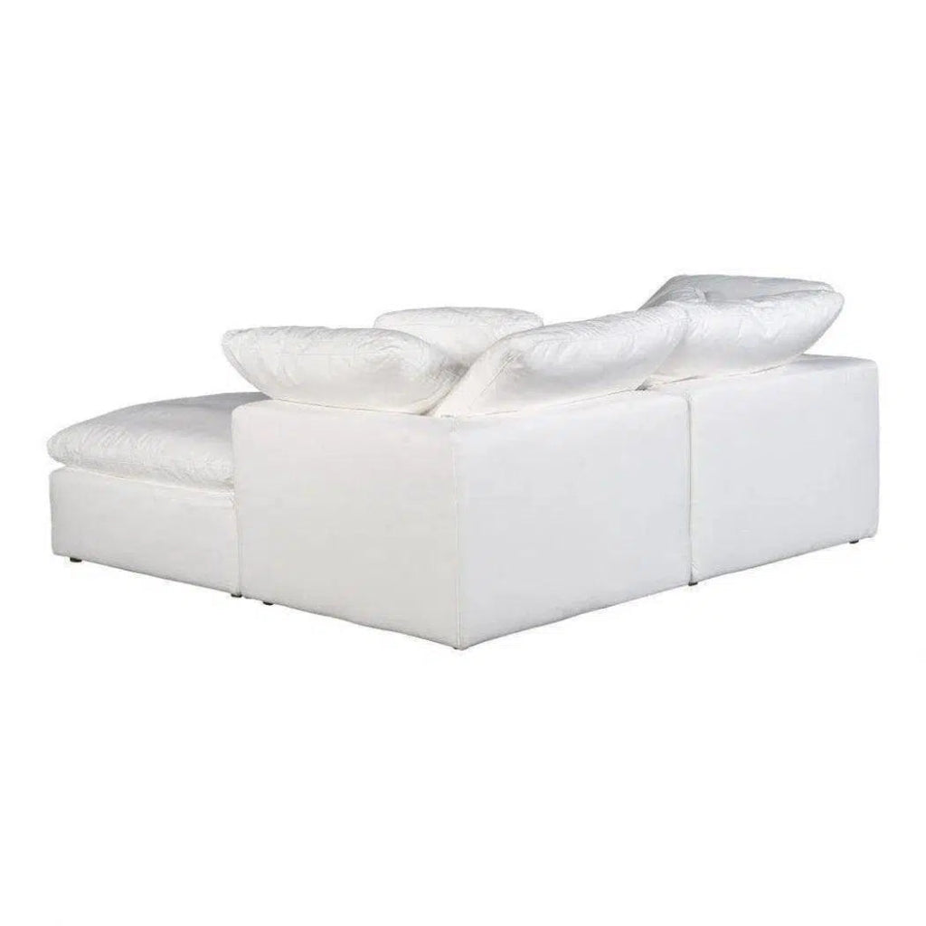 3-Piece Stain-Resistant Terra White Nook Modular Sectional Sofa Set - Perfect for Small Living Rooms, Apartments & Cozy Spaces