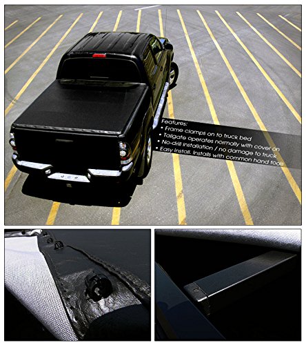 i3 tcsil045.8hss Vinyl Tonneau Cover - Hidden Snap Soft Roll-Up Truck Bed Cover | Waterproof & Durable for Pickup Trucks | Perfect for Camping, Hauling & Outdoor Adventures