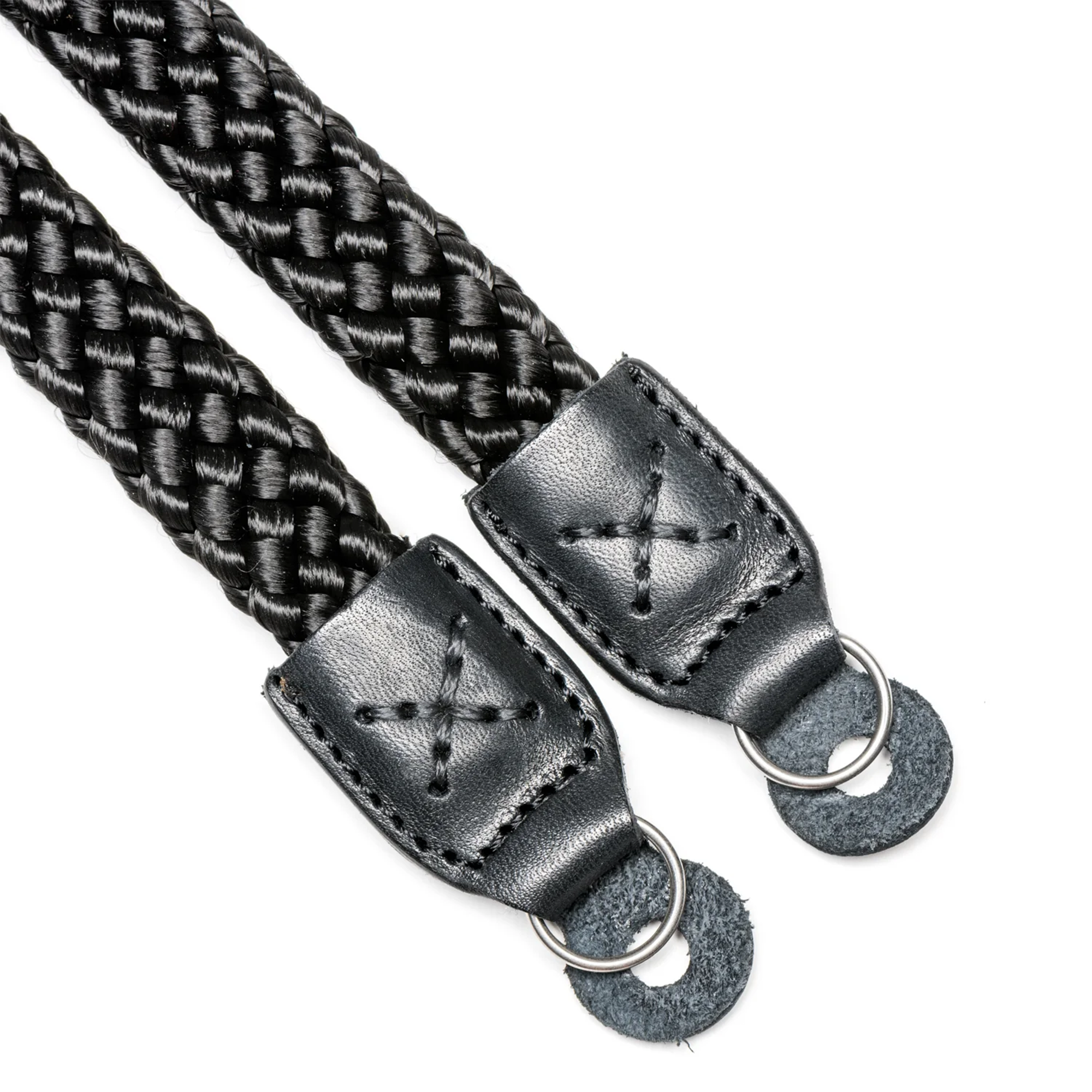 Cooph Braided Camera Strap with Split Ring - 49.2 Inch (125cm) Adjustable Neck Strap for DSLR & Mirrorless Cameras - Durable & Comfortable Black Camera Neck Strap for Travel & Photography