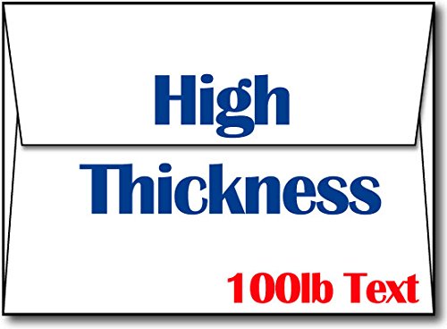 Premium A7 White Envelopes - Ultra Thick & Durable Heavyweight Paper for Wedding Invitations, Greeting Cards, Business Mail (100-Pack) - Perfect for Special Occasions & Professional Correspondence