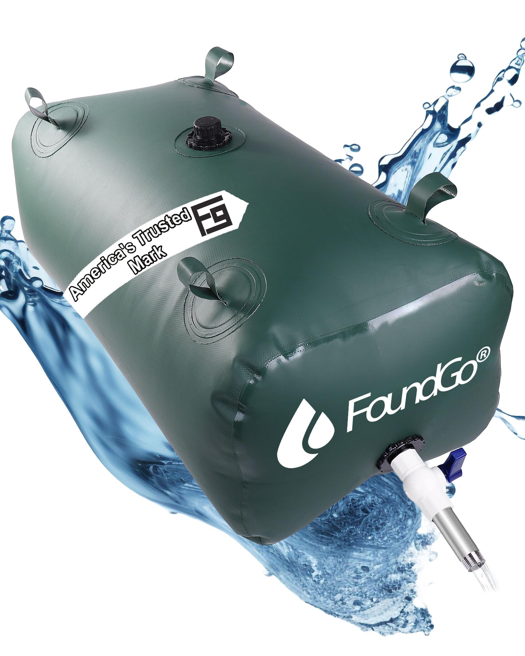 FoundGo Portable Water Storage Tank - 5 Gallon BPA-Free Collapsible Water Container for Camping, Hiking, Emergency Preparedness & Outdoor Adventures