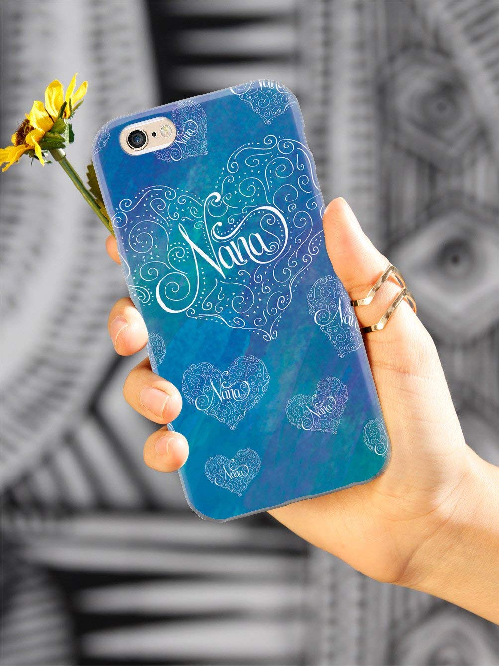 Inspired Cases - iPhone 8 Case with 3D Textured Protection - Blue Doodle Design for Apple iPhone 8 - Shockproof & Slim Fit - Perfect for Daily Use, Work, and Travel