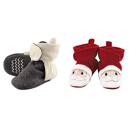 Hudson Baby Fleece Booties 2-Pack, 6-12 Months - Warm & Cozy for Winter