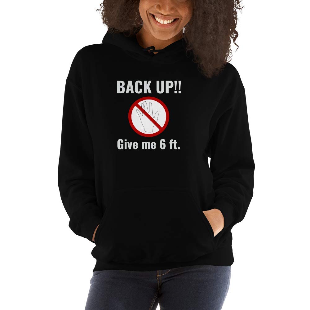 6ft Social Distance Hoodie - Quarantine & Social Distancing Gift for Friends & Family - Perfect for Outdoor Gatherings, Safe Shopping & Pandemic Safety
