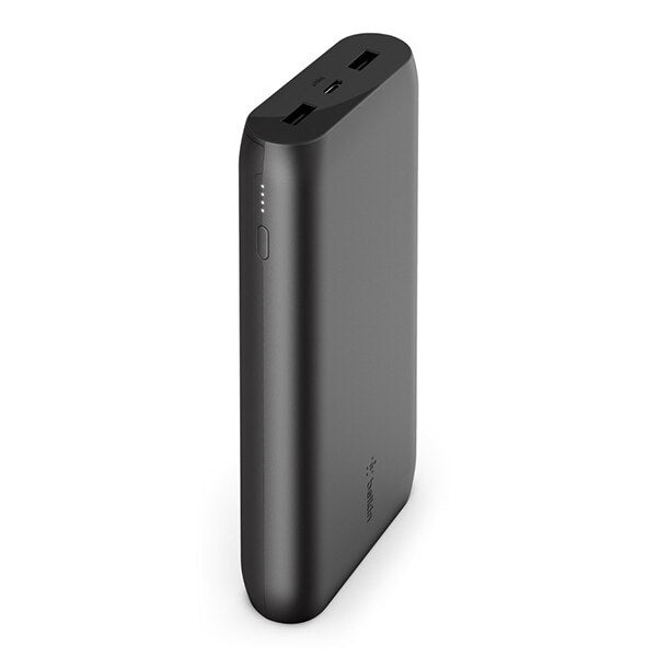 20000mAh Portable Power Bank with USB A & USB C - Fast Charging External Battery for Phones, Tablets & More - Perfect for Travel, Camping & Emergency Backup (Black)