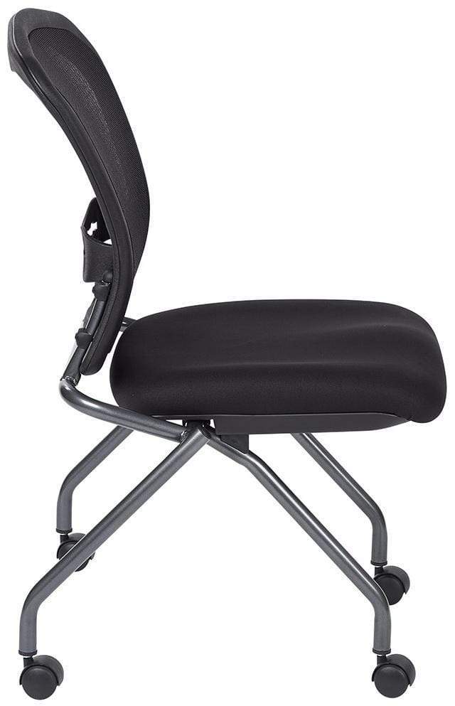 Office Star Pro Line II Armless Folding Mesh Chair - 2 Pack [84220] | Ergonomic & Breathable Office Chair for Home, Office & Conference Rooms | Perfect for Workstations, Study Areas & Small Spaces