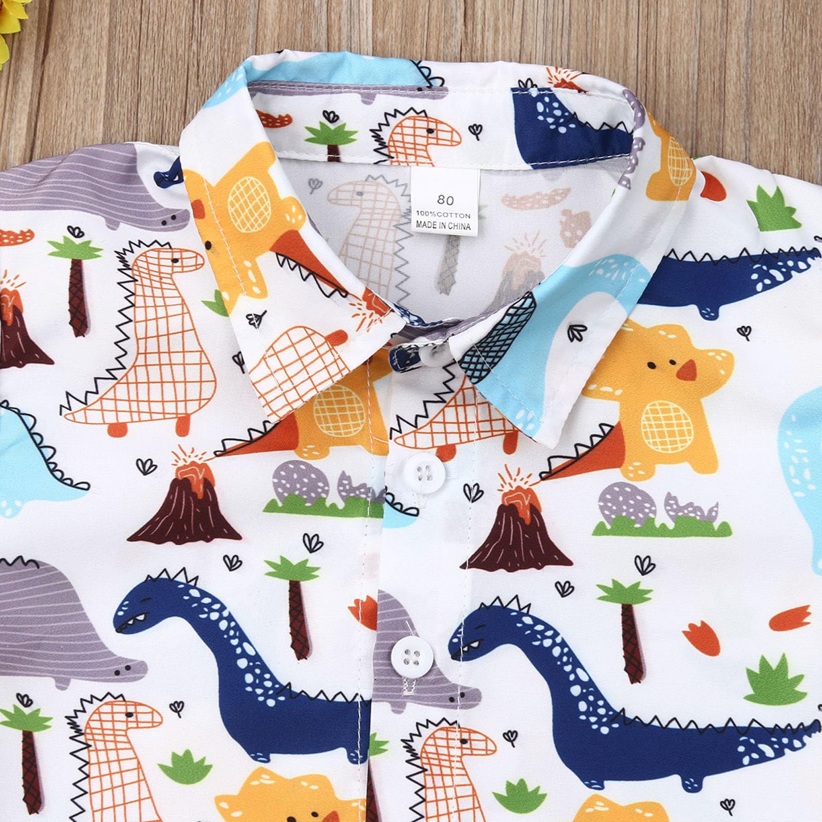 Toddler Boys Summer Suit - Animal Print Shirt & Shorts for Playdates