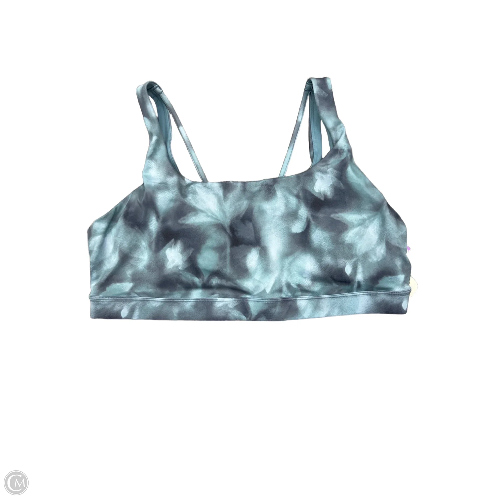 Athleta Women's Blue Athletic Sports Bra - High Support Workout Top for Running, Yoga & Gym - Size XL