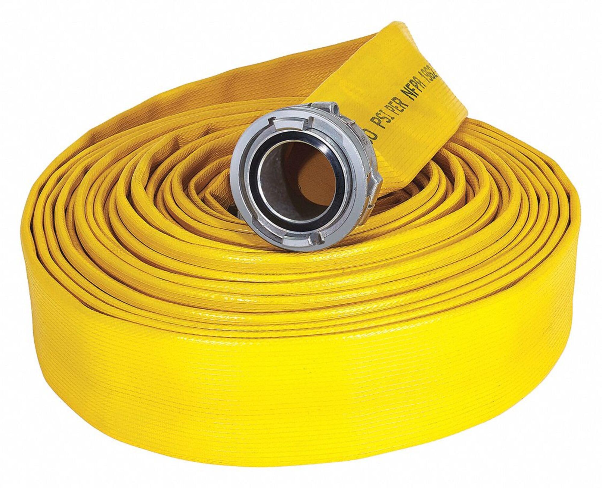 50 ft. Fire Hose with 250 psi Pressure Rating - Heavy Duty Supply Line for Firefighting, Emergency Response & Industrial Use