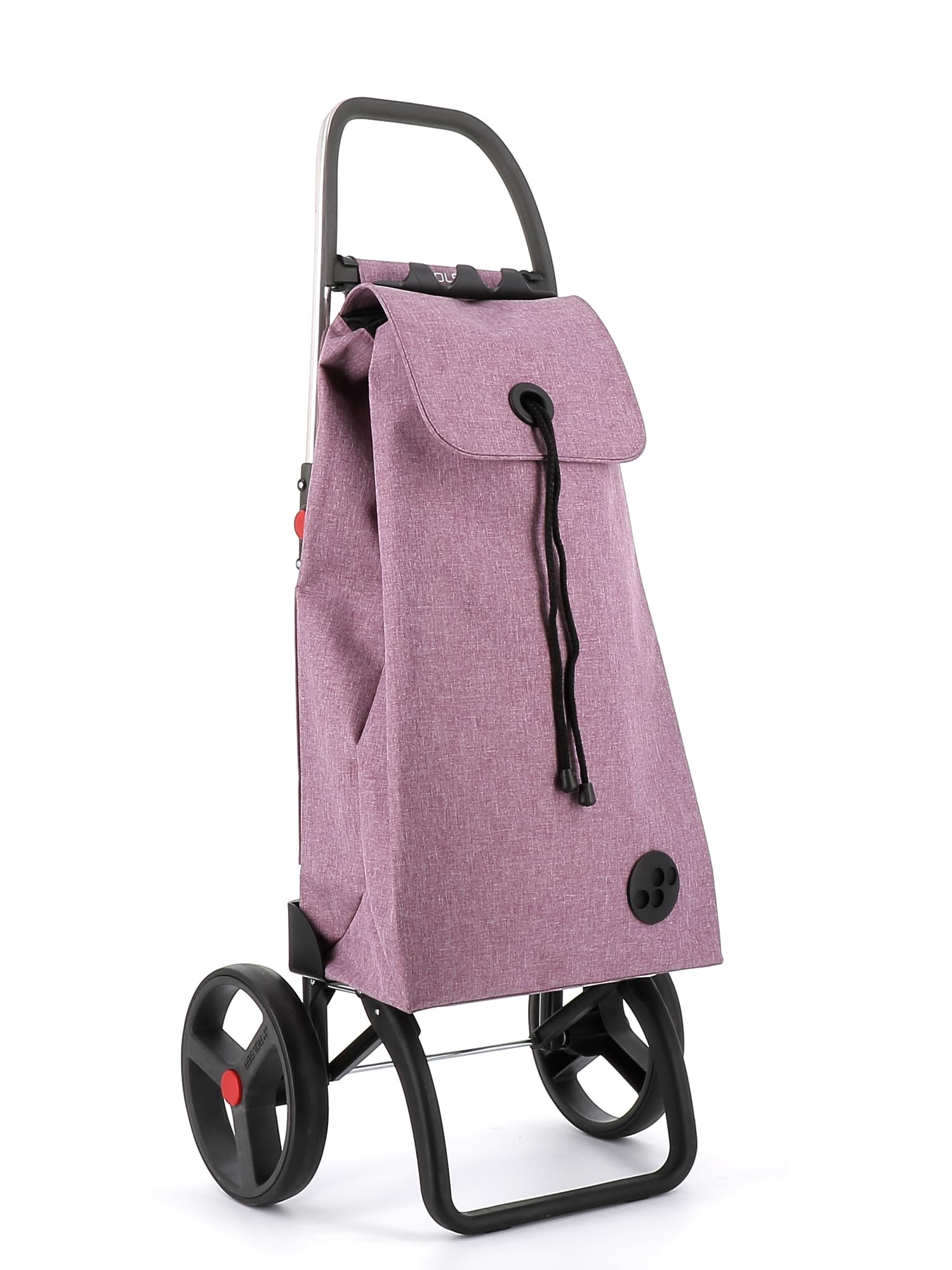 ROLSER Foldable Grocery Shopping Cart with Wheels | Collapsible Personal Folding Cart for Groceries | Durable & Portable | Mauve | Perfect for Supermarket Trips, Farmers Markets & Apartment Living