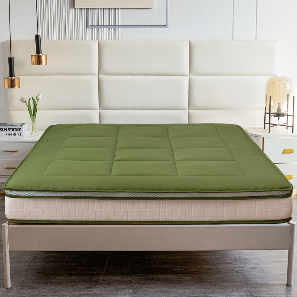 DreamLux Supreme 6-Inch Pillow Top Futon Mattress - Green Memory Foam Sofa Bed Mattress for Guest Room, Dorm, Apartment & Small Spaces