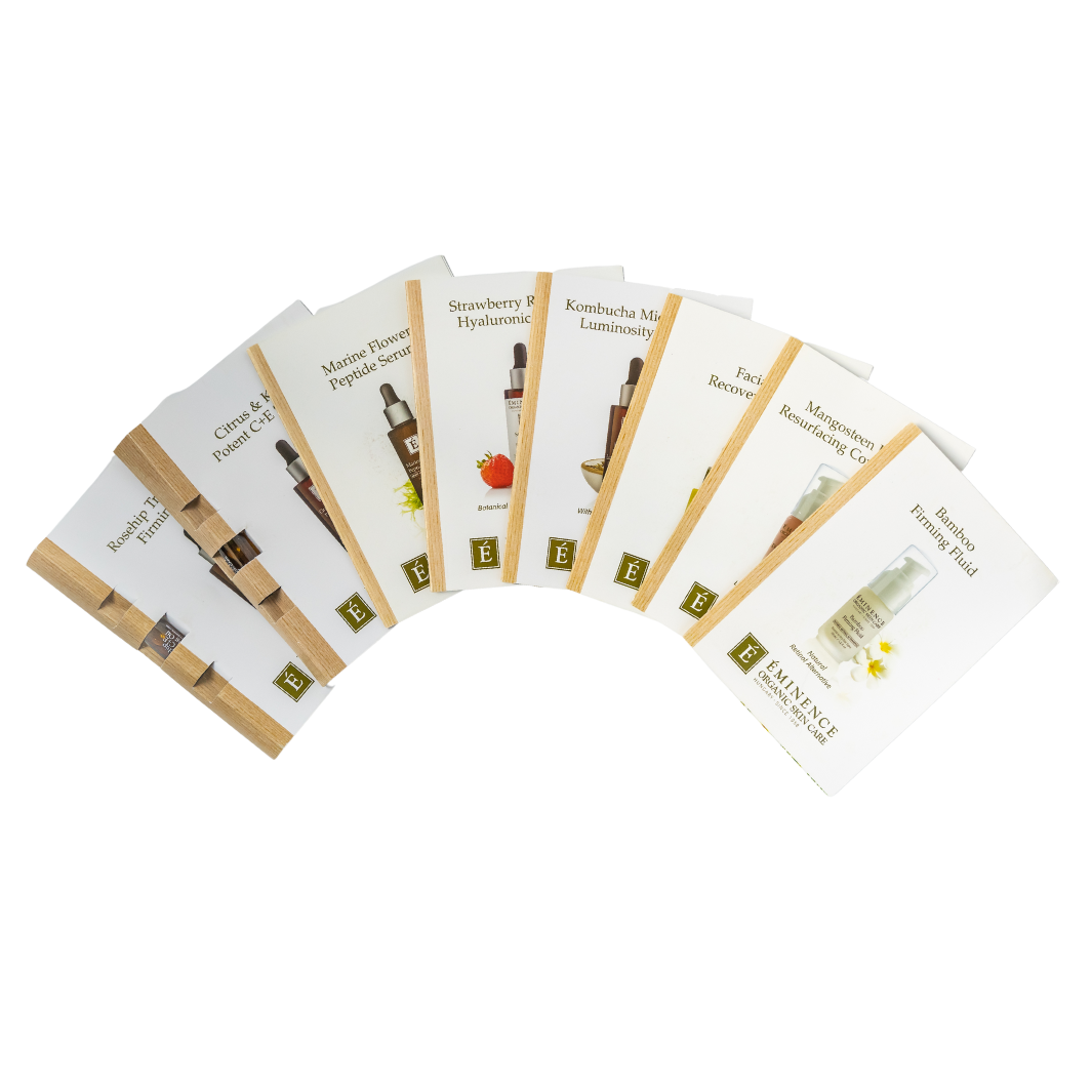 Eminence Organics Find Your Serum Sample Set - Organic Skincare Trial Kit for Glowing Skin | Perfect for Travel, Gifting & Sensitive Skin Care Routine