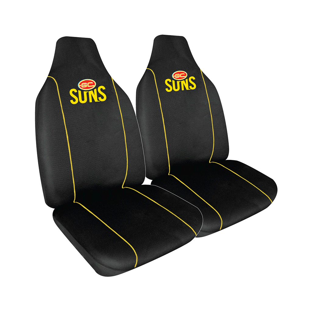 Premium Gold Coast Suns Car Seat Covers - Durable, Custom Fit for Cars, Trucks & SUVs - Perfect for Sports Fans, Road Trips & Game Day Protection