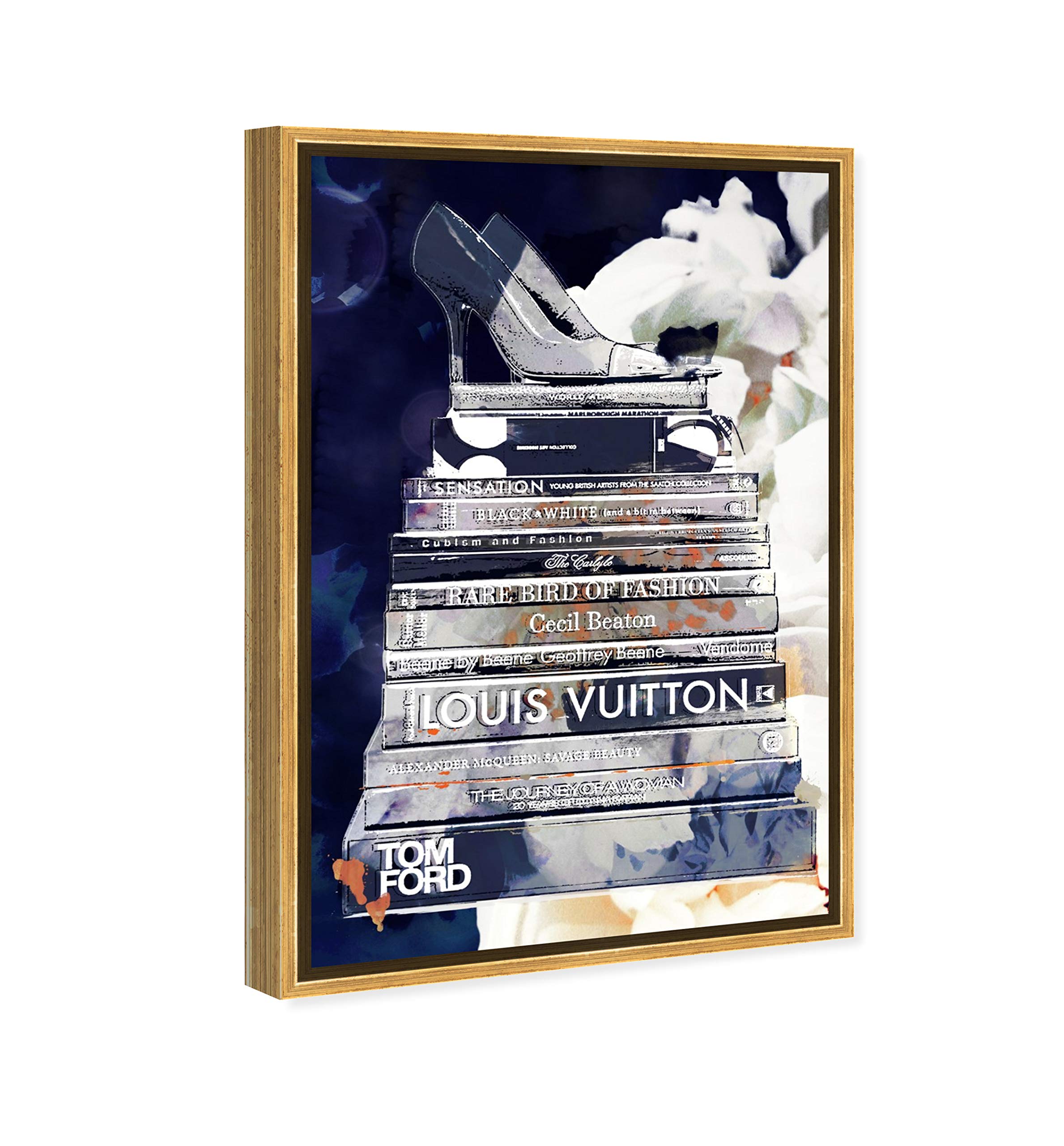 Deep Blue Thoughts Wall Art Canvas Print - 36x54 Inches, Blue & White Modern Abstract Painting - Perfect for Living Room, Bedroom & Office Decor
