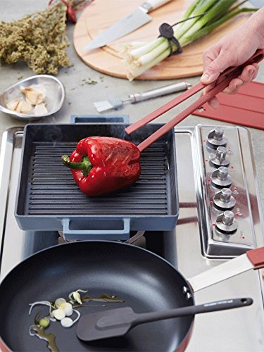 SAMBONET 26x26 Inch Terra Cotta Cast Iron Grill Pan - Heavy Duty Griddle for Stovetop, Oven & Outdoor Cooking - Perfect for Grilling Steaks, Vegetables & More