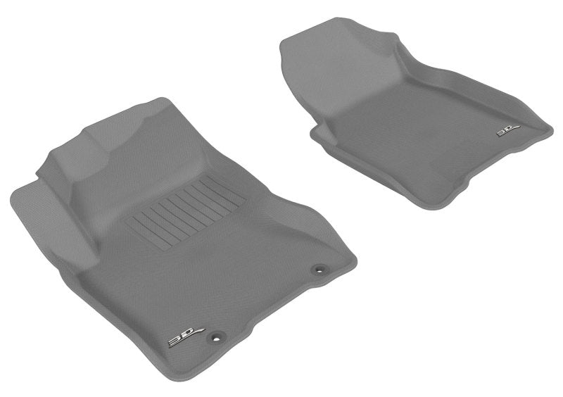 3D MAXpider Custom Fit Floor Mats for 2008-2013 Nissan Rogue Kagu (1st Row) - Premium All-Weather Protection, Non-Slip Gray Car Mats for Daily Commute & Family Road Trips