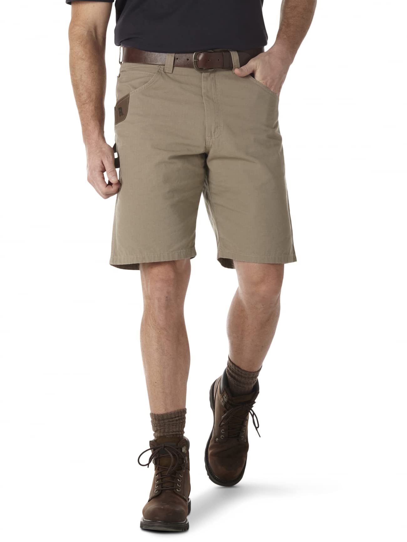 Wrangler Riggs Workwear Men's Ripstop Carpenter Shorts - Durable & Comfortable Work Shorts for Construction, Landscaping & Outdoor Activities