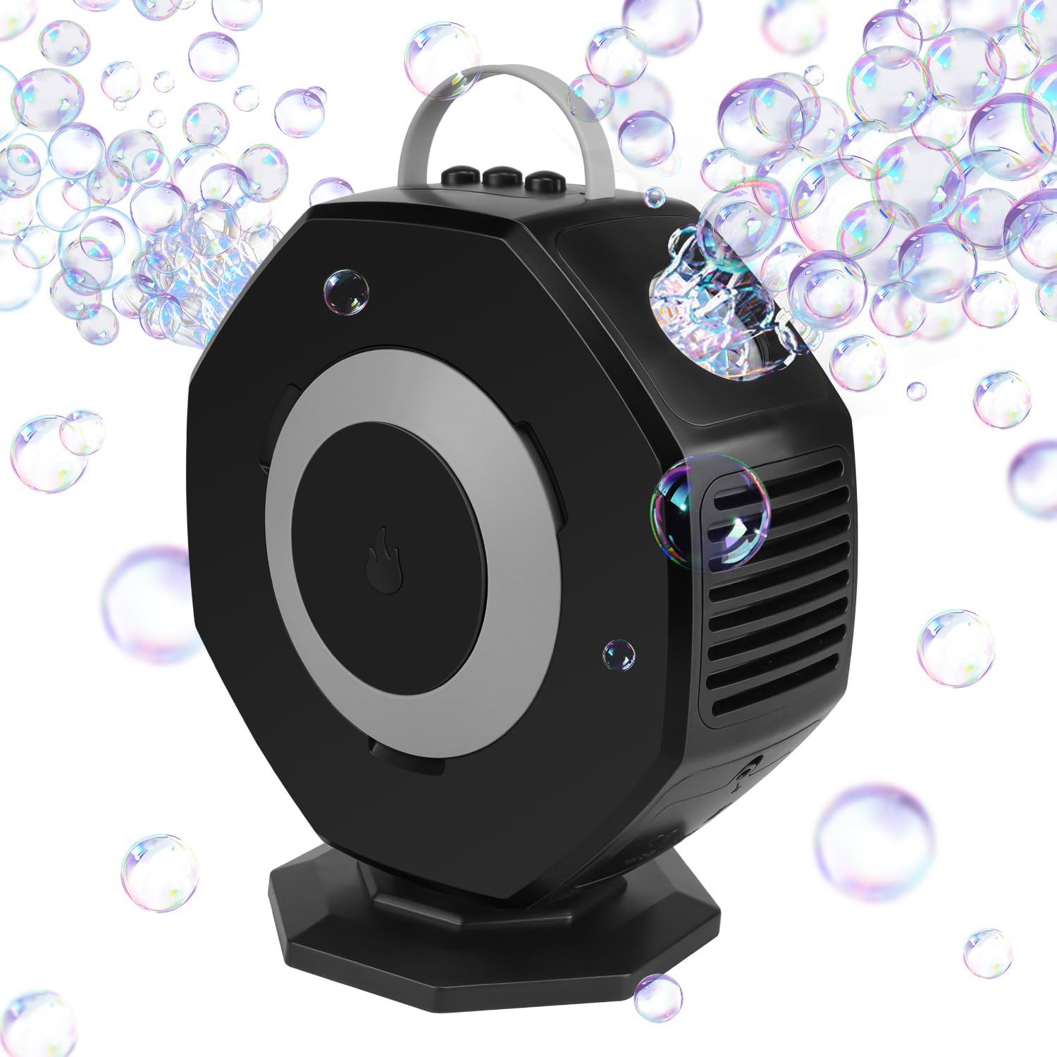 16Wands Automatic Bubble Blower Machine - 10000+ Bubbles Per Minute, 2 Speeds, 18.5oz Large Capacity, Dual Nozzles for Kids, Toddlers & Outdoor Parties | Perfect for Birthday Celebrations, Weddings, and Backyard Fun