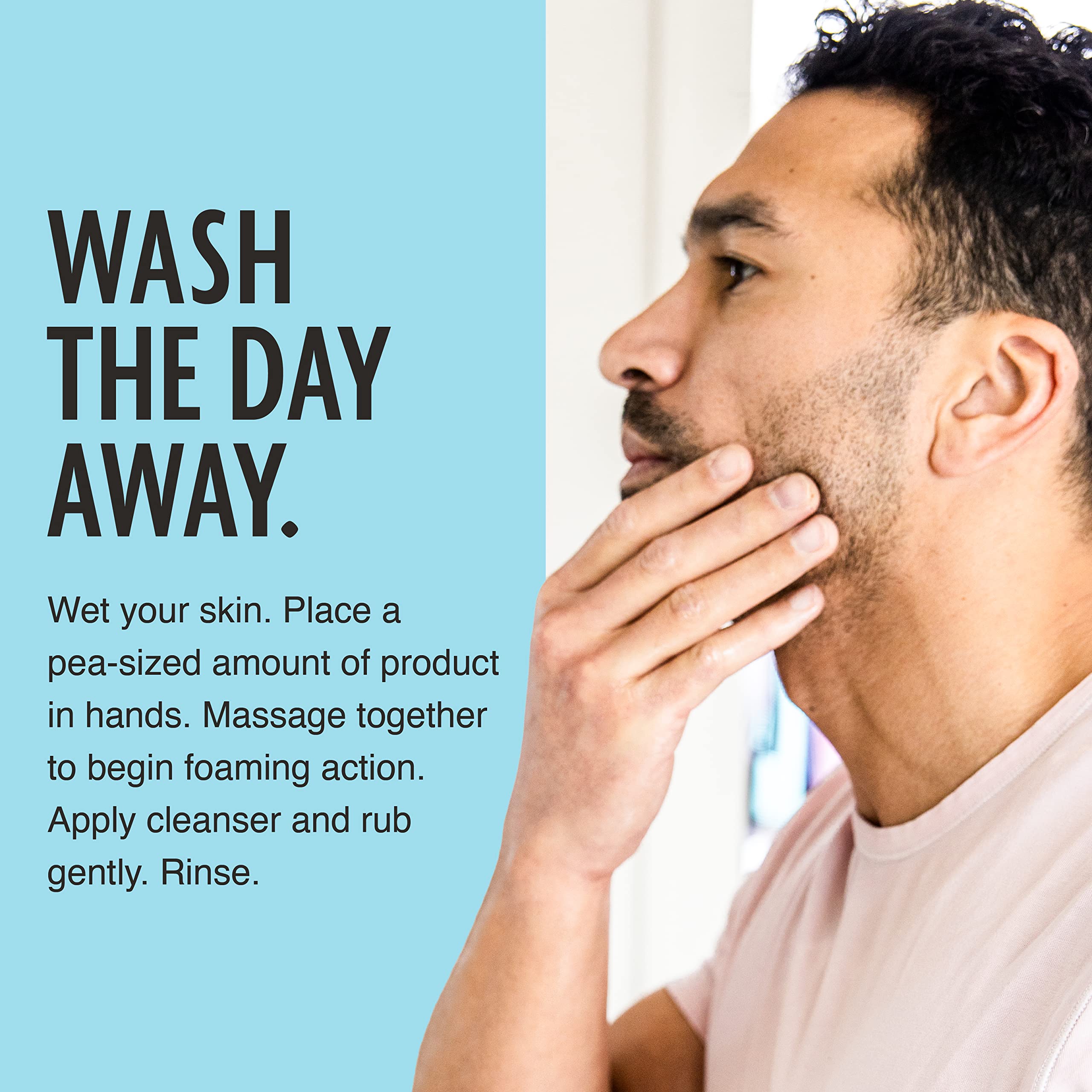 Pacific Shaving Company Unscented Gentle Face Cleanser for Men - Hydrating Facial Wash with Sea Salt & Aloe Vera for Sensitive Skin (7 Oz) | Daily Skincare Routine & Travel-Friendly