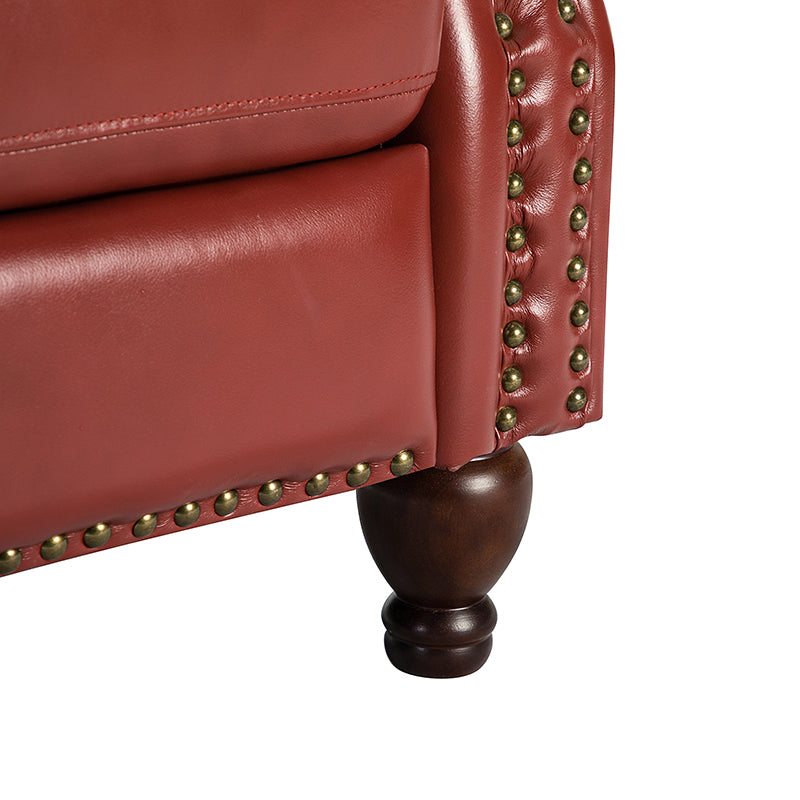 Premium Genuine Leather Oversized Recliner Chair for Living Room - Comfortable Lounge Chair for Home Theater, Reading Nook & Relaxation