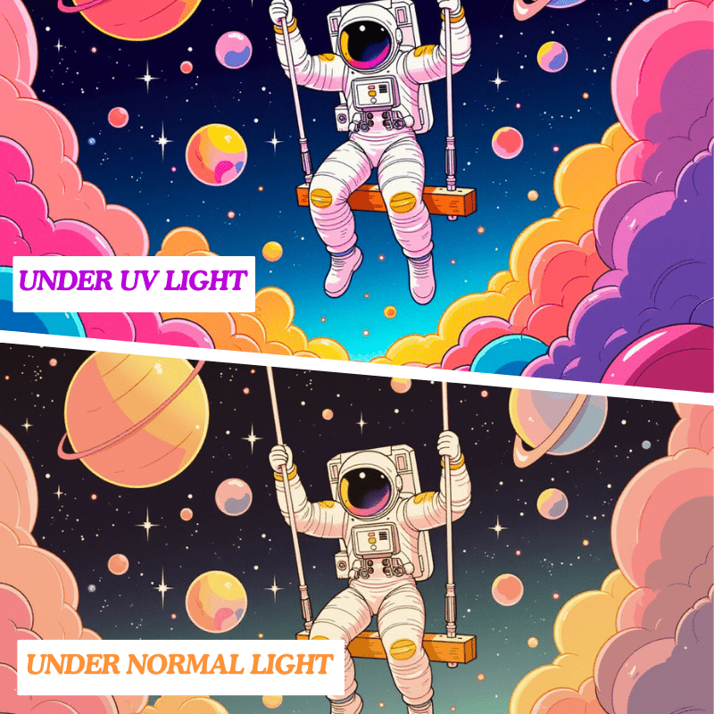 Astronaut on Swing - Unique Space-Themed Wall Art Decor for Kids Room, Nursery & Playroom - Perfect Gift for Space Enthusiasts & Science Lovers