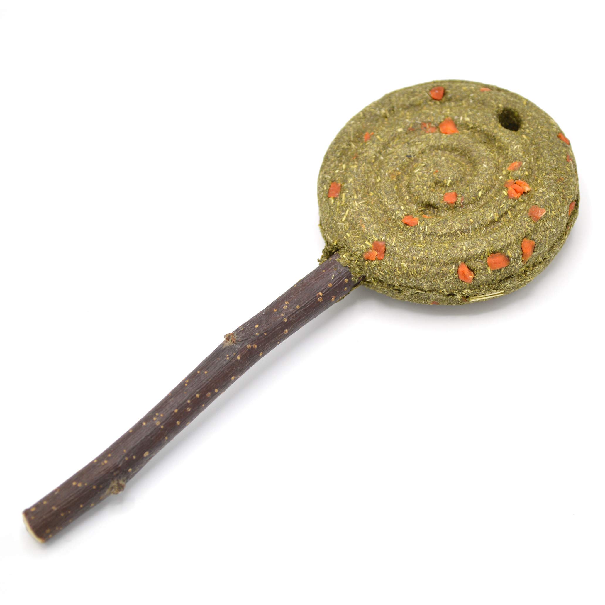 Oxbow Enriched Life Timothy Hay Lollipop with Carrot - Healthy Natural Rabbit Treat for Small Pets - Perfect for Bonding & Enrichment Activities
