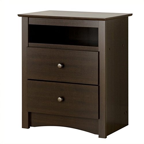 Pemberly Row 3-Piece Bedroom Set with 2 Nightstands & Dresser in Espresso Finish - Perfect for Master Bedroom or Guest Room Furniture