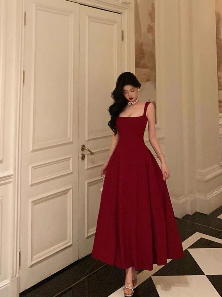 Elegant A-Line Burgundy Prom Dress for Women - Formal Evening Gown J6051 | Perfect for Homecoming, Prom Night & Special Occasions
