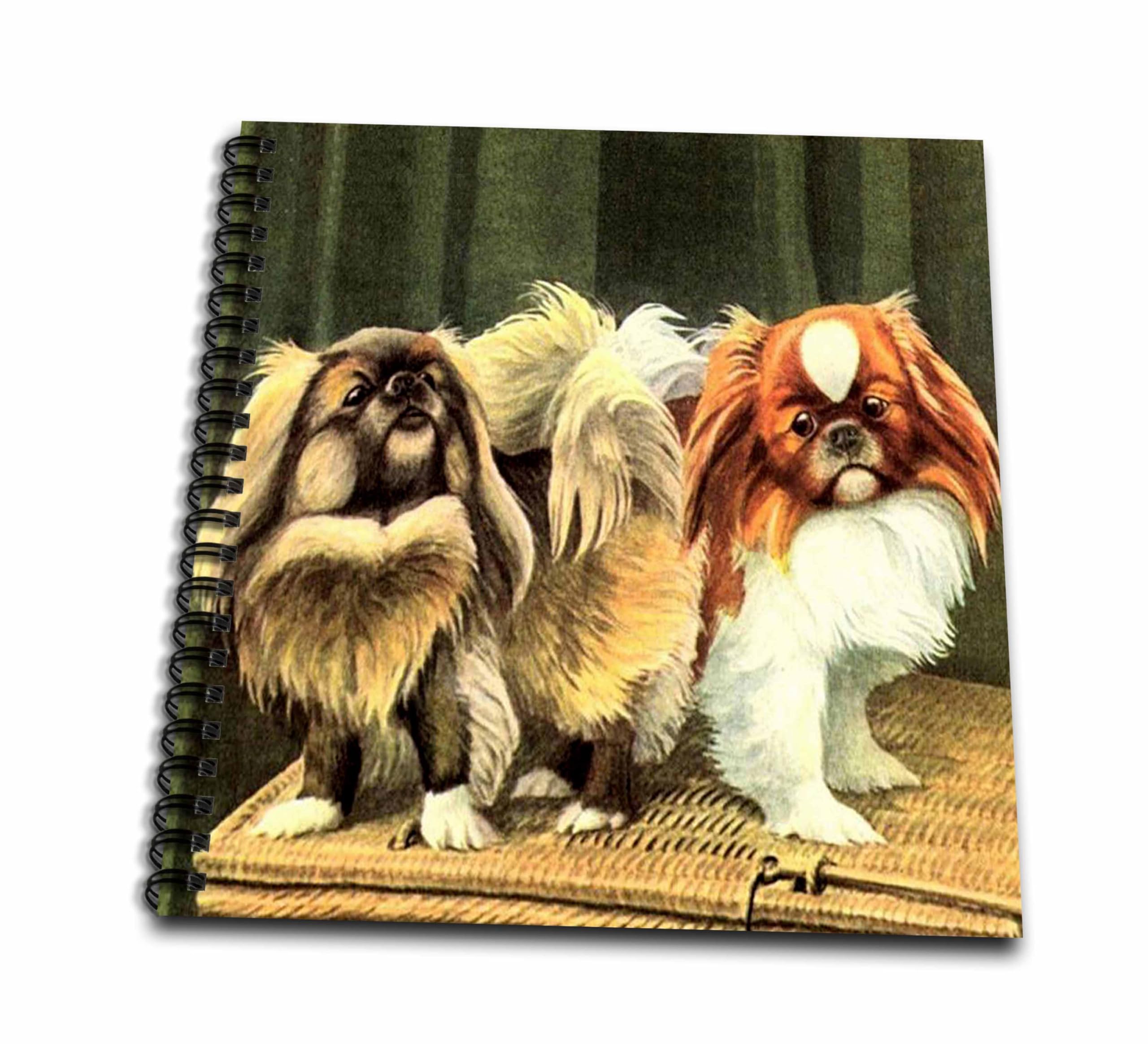 3D Rose Pekingese Dog Drawing Book - 8x8 Inch Sketch Pad for Artists & Pet Lovers - Perfect for Sketching, Doodling & Gift Giving