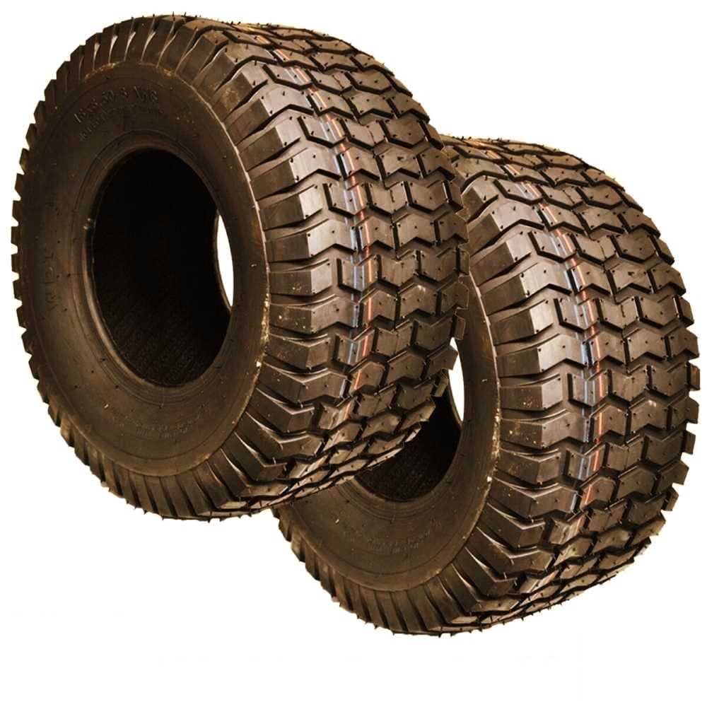 B.O.S. 2-Pack 18x8.50-8 4-Ply Lawn Mower Tires - Heavy Duty Replacement Tires for Riding Mowers, Garden Tractors & Zero-Turn Mowers - Perfect for Rough Terrain & All-Season Use