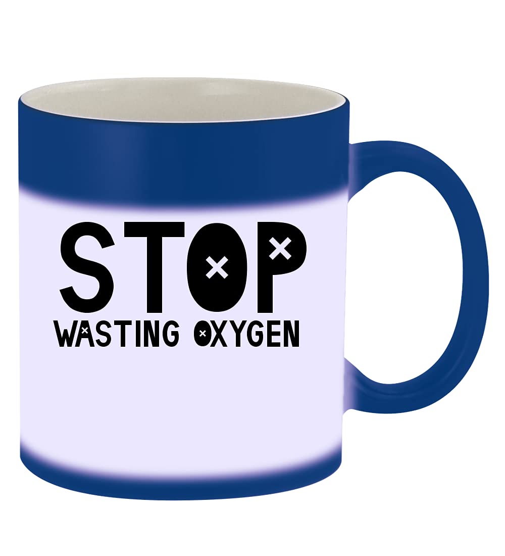 11oz Magic Color Changing Mug - Heat Sensitive Blue Ceramic Cup for Coffee, Tea & Hot Drinks | Fun Gift for Office, Home & Parties
