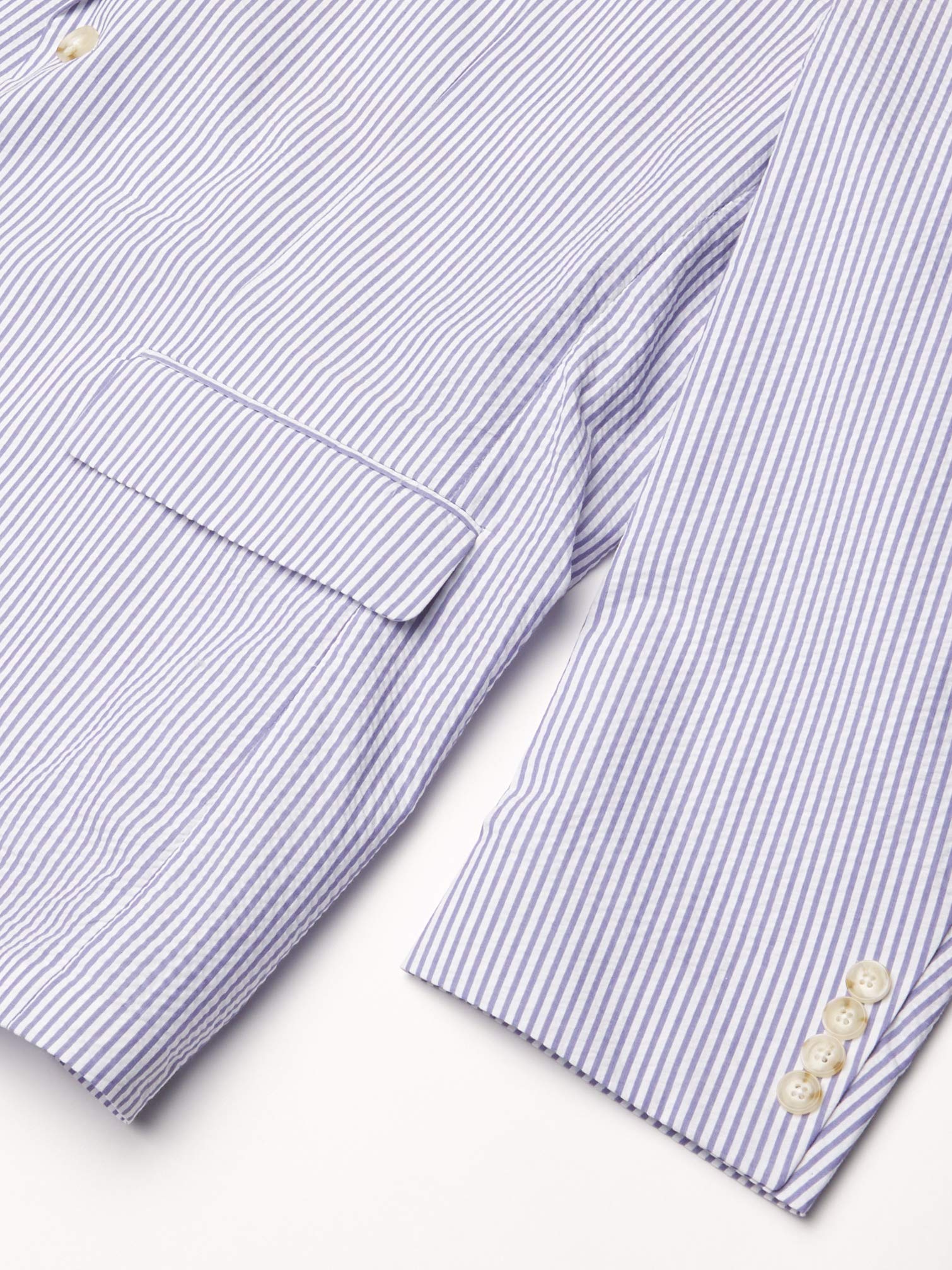 Palm Beach Men's Brock Seersucker Suit Jacket - Lightweight Summer Blazer for Weddings, Business & Outdoor Events
