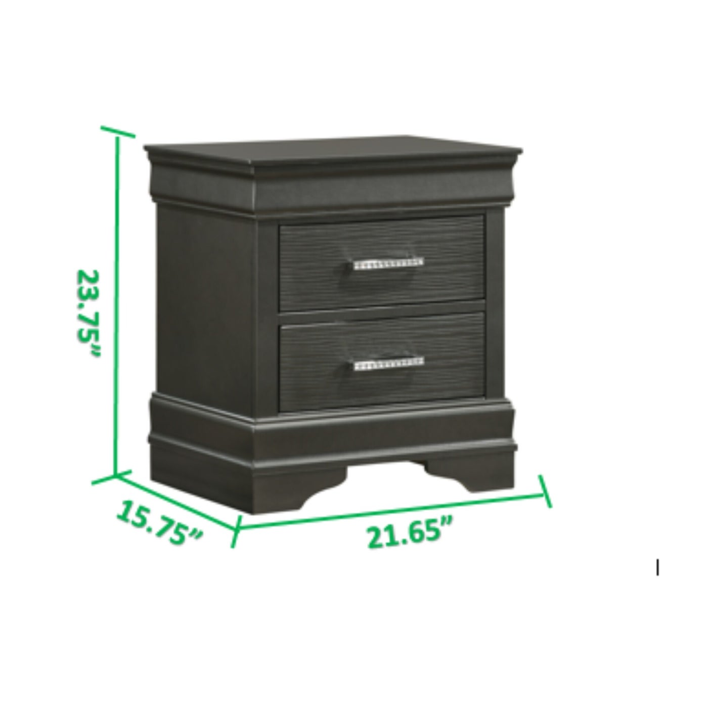 Stylish Brooklyn Bedroom Set - Queen/King Size Bed Frame, Nightstand & Dresser - Modern Farmhouse Furniture for Cozy Bedroom Decor | Perfect for Guest Rooms, Master Suites & Small Apartments
