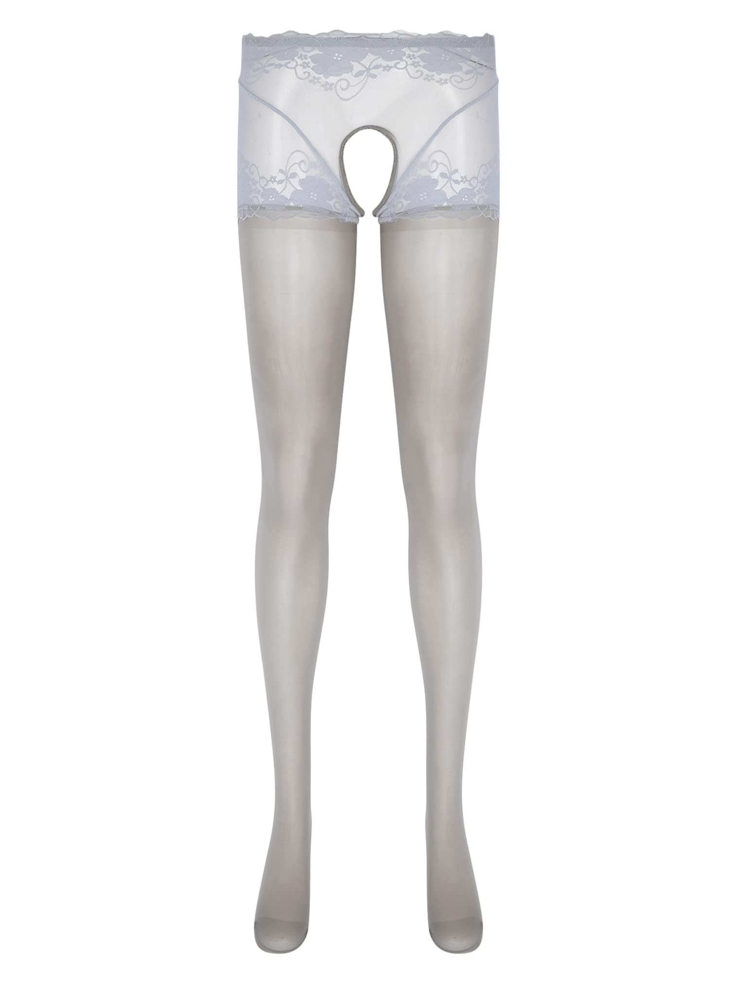 FEESHOW Women's Sexy Open Stockings - Hollow Hole Mesh Pantyhose Tights for Club, Party & Night Out - Sheer Hosiery with Breathable Design - Perfect for Cosplay, Date Night & Special Occasions