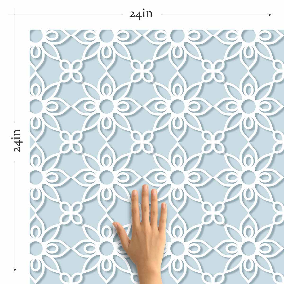Blue Flower Peel and Stick Removable Wallpaper - Self-Adhesive Wall Decal for Home Decor, Bedroom, Nursery, Living Room - Easy to Apply & Remove - 9889