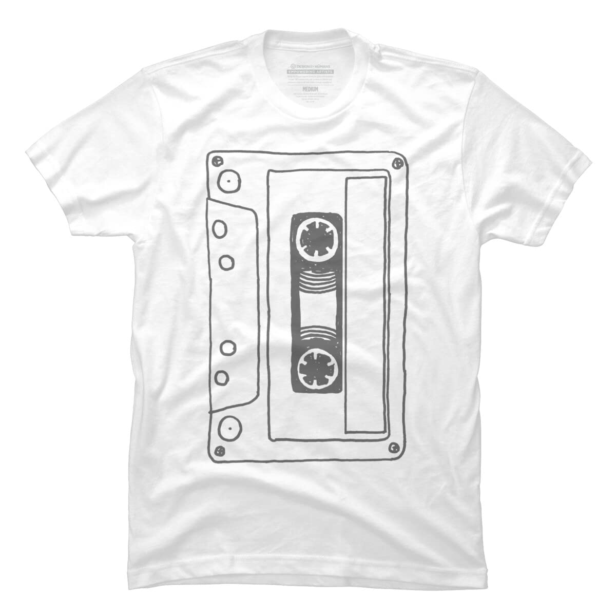 Robotface Cassette Tape Graphic Men's T-Shirt | Vintage Music Inspired Cotton Tee for Casual Wear & Street Style