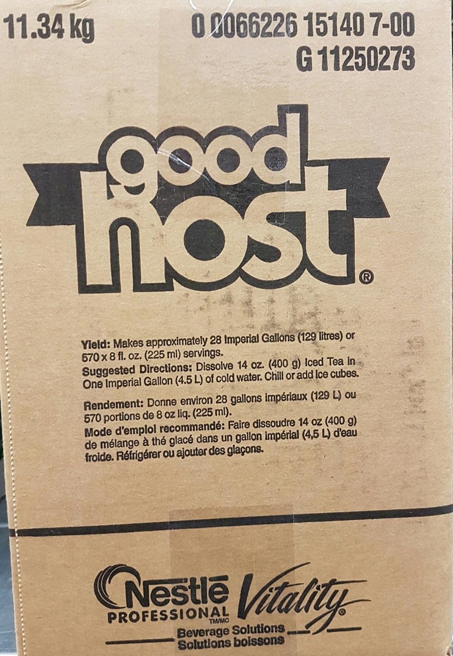 Good Host Instant Iced Tea Mix - 25lb Bulk Box (11.34kg) for Restaurants, Cafes & Large Events - Refreshing Beverage Solution for Summer Parties & Catering