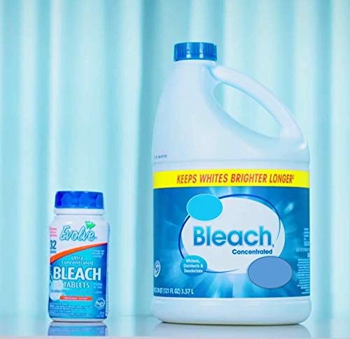 Evolve Concentrated Bleach Tablets - 240 Count Bulk Pack | Original Scent | Powerful Cleaning & Disinfecting for Laundry, Surfaces & More